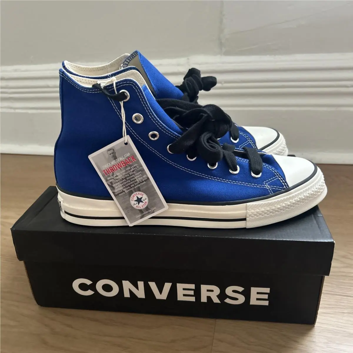 Chuck Taylor All Star Throwback High Mens Size 11.5 Blue White A17827C by Converse