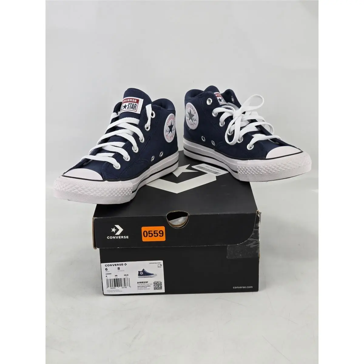 Chuck Taylor All Star Malden Street Mid Mens 6 Womens 8 Navy Blue - VG by Converse