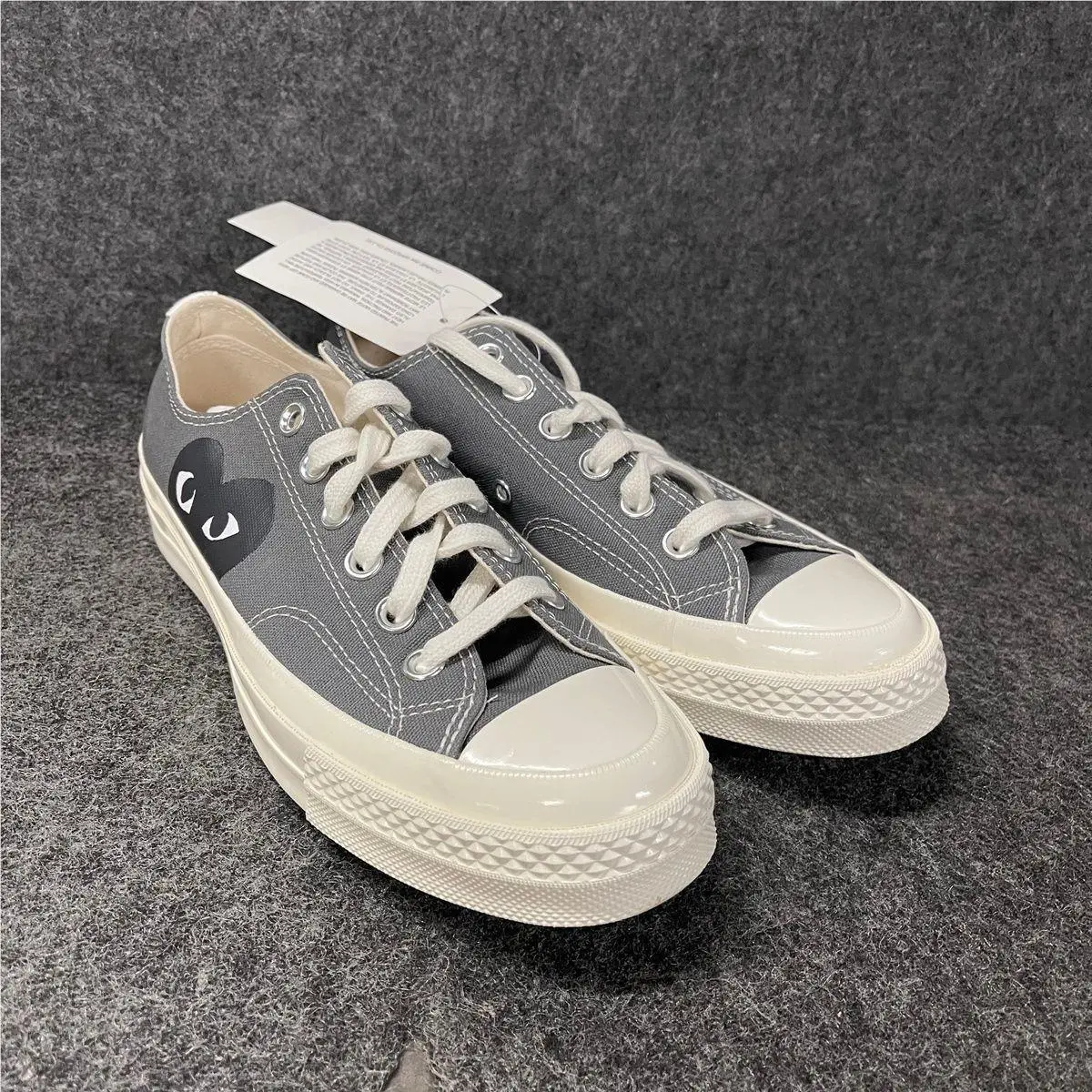 x Chuck 70 Cdg Ox Low Top Shoes Unisex Size US M5.5/W7.5 Gray by Converse