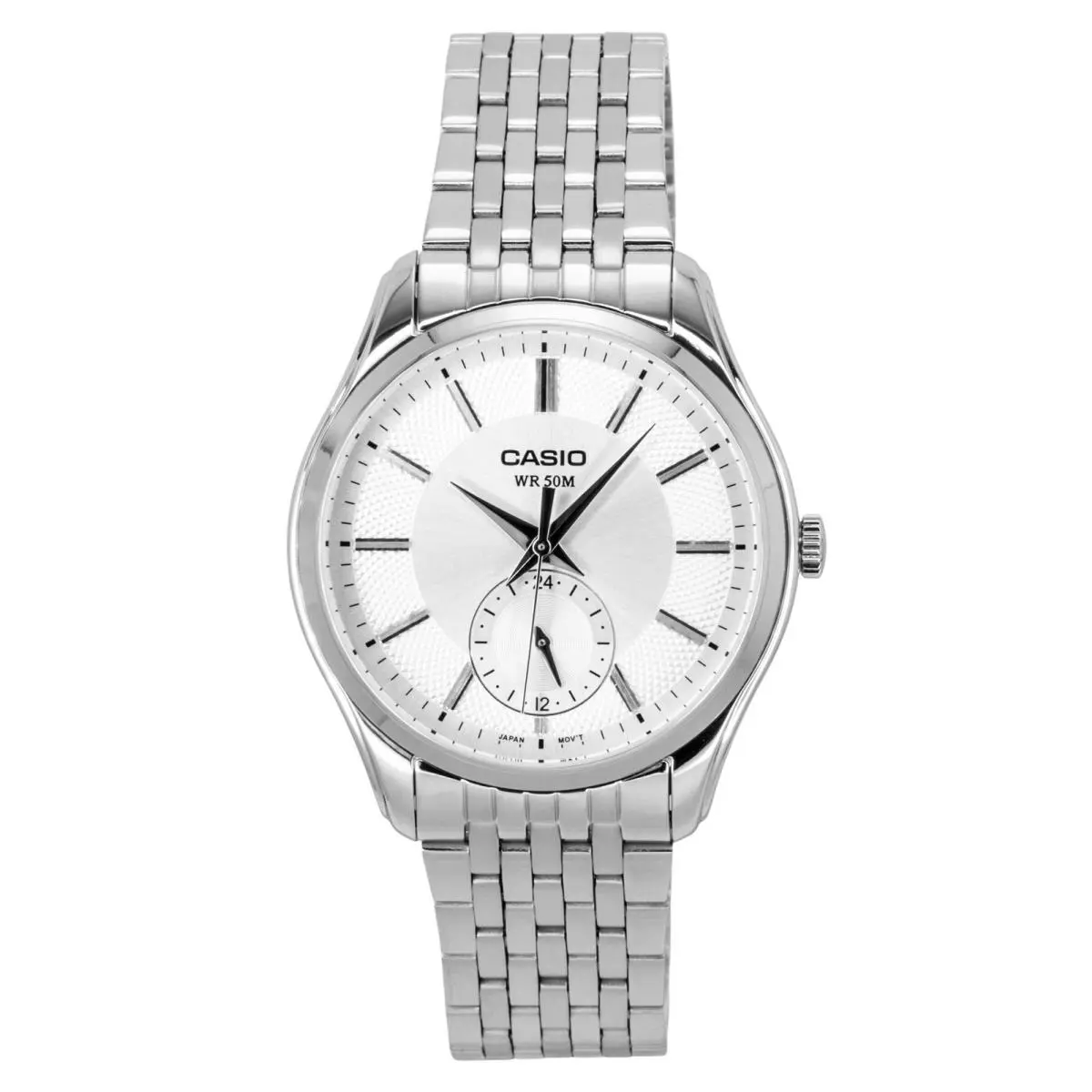 Silver Dial Quartz Stainless Steel Analog MTP-B315D-7AV Men`s Watch by Casio