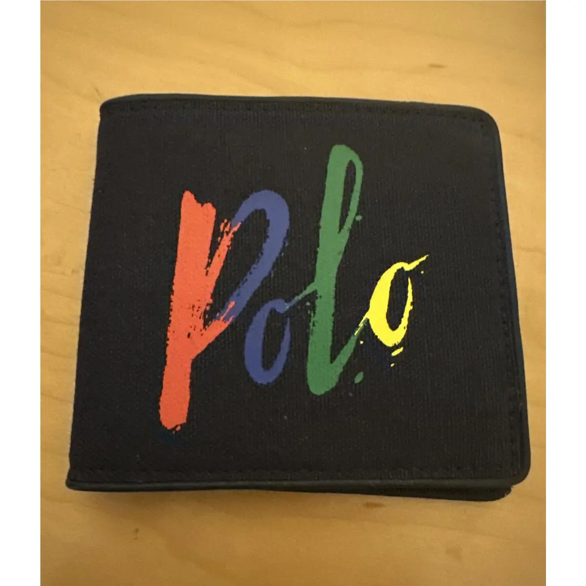 Polo Ralph Lauren Wallet Bifold Canvas Polo Logo Navy