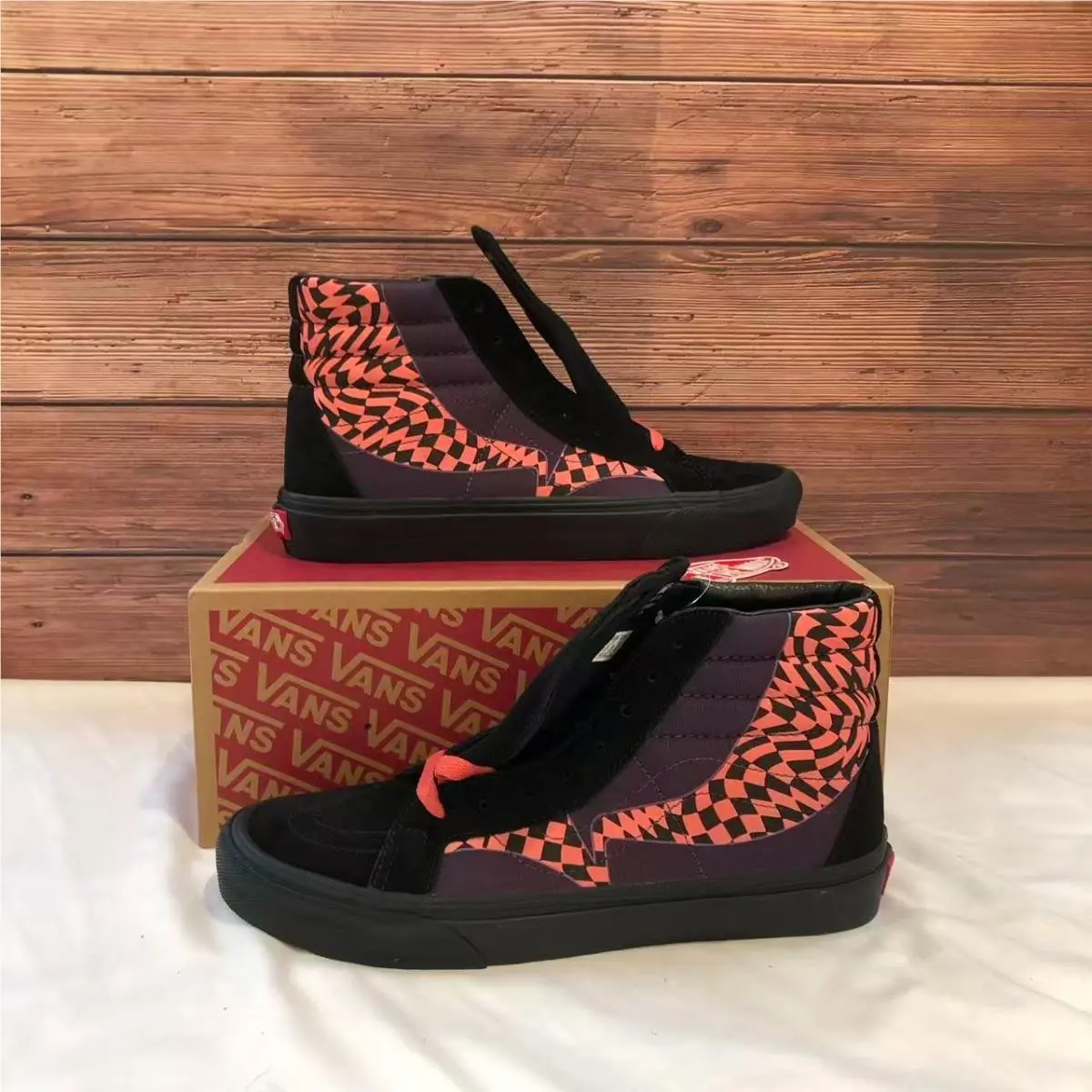 -SK8-HI Reissue `warp - Black Paprika` Men`s Shoes VN0A4U3D23Z by Vans