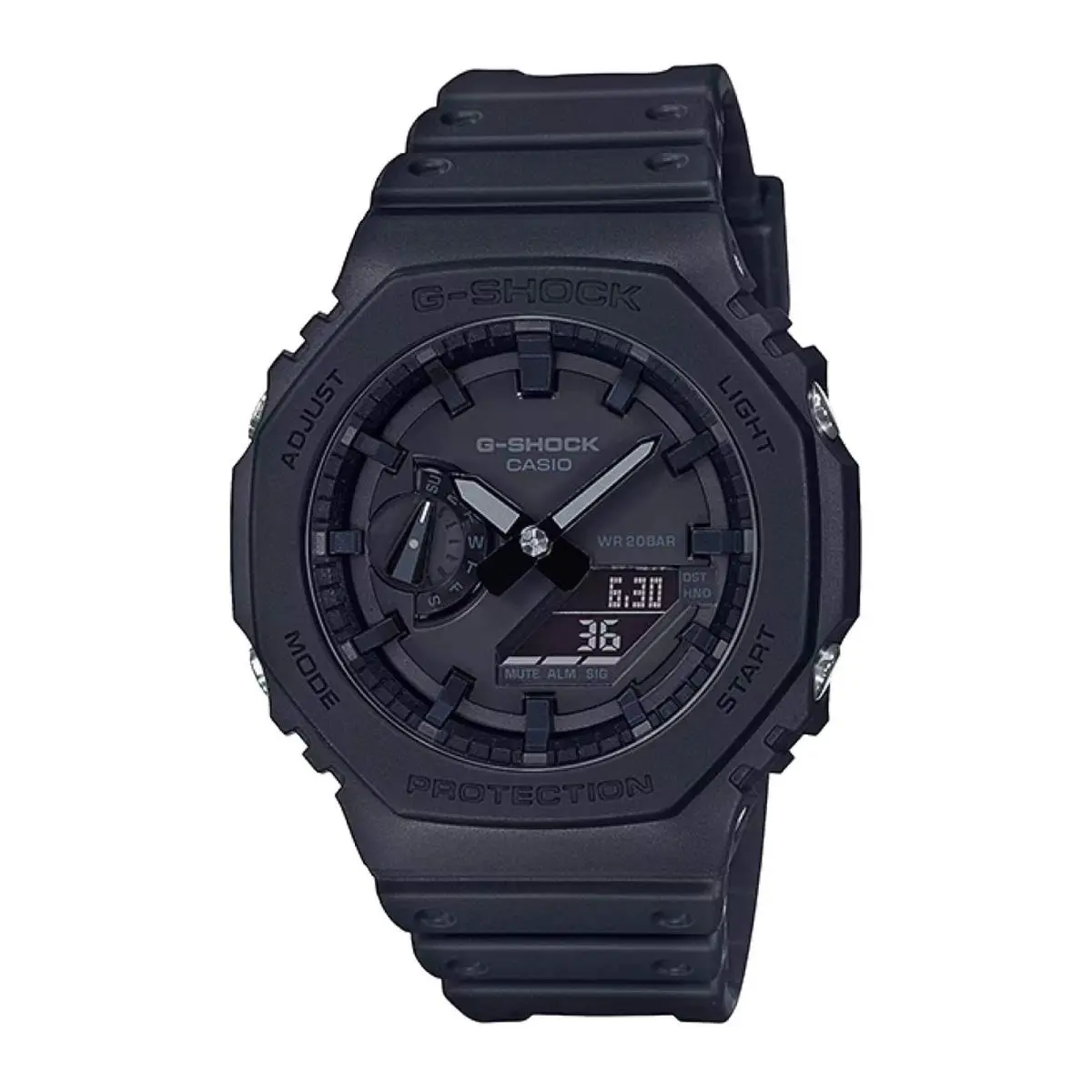 Men`s Casio G-shock Carbon Core Guard Analog-digital Black Resin Band Watch GA21