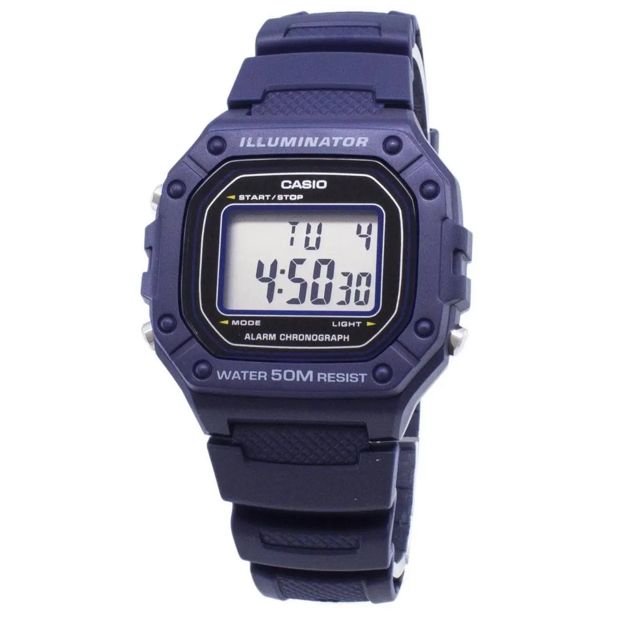 Illuminator Digital Alarm Chronograph Backlight W-218H-2AV 50M Mens Watch by Casio