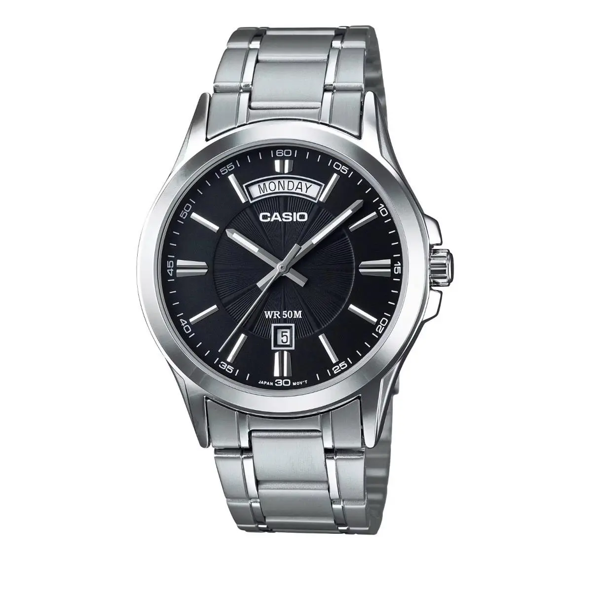 Analog Silver Metal Band Men Watch MTP-1381D-1AVDF by Casio