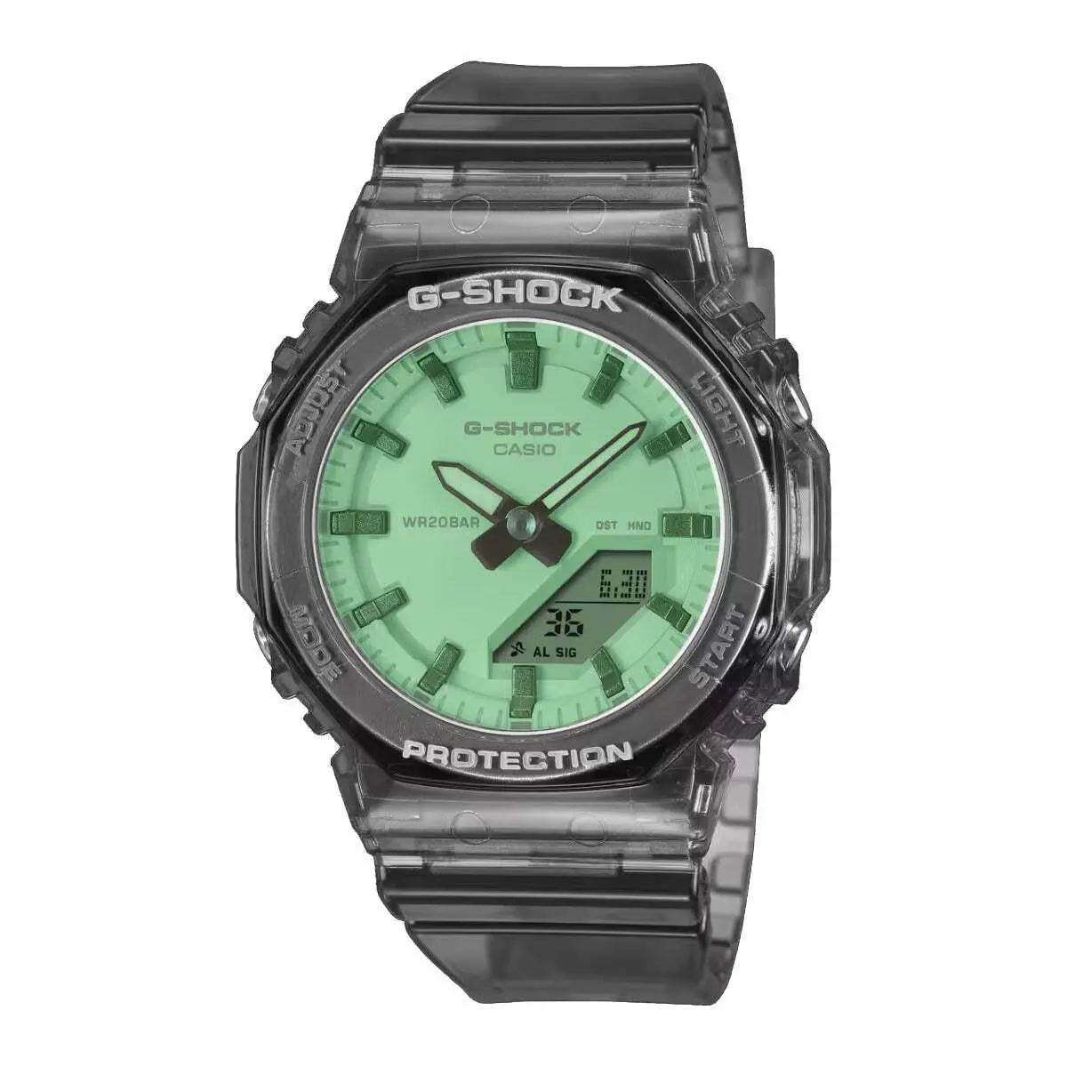 Ladies`  G-shock Summer Reflections Analog-digital Translucent Resin Watch by Casio