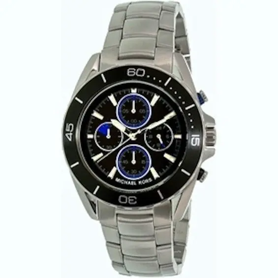 Jetmaster Stainless Steel Black Blue Face Casual Wrist Watch by Michael Kors