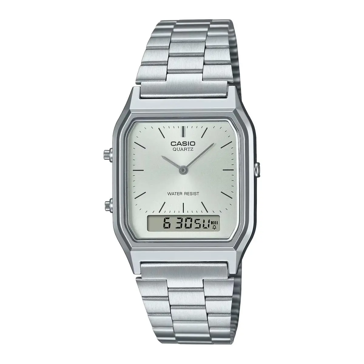 AQ-230A-7AMQY AQ-230A-7A A/d Quartz Silver Dial Steel Watch by Casio