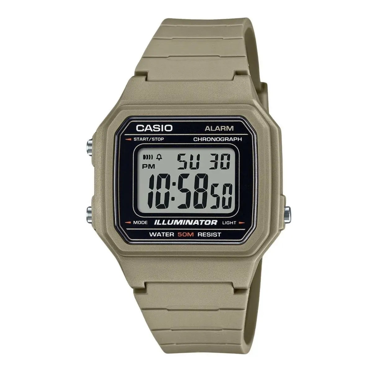 Illuminator Digital Alarm Chronograph W-217H-5AV 50M Men`s Watch by Casio