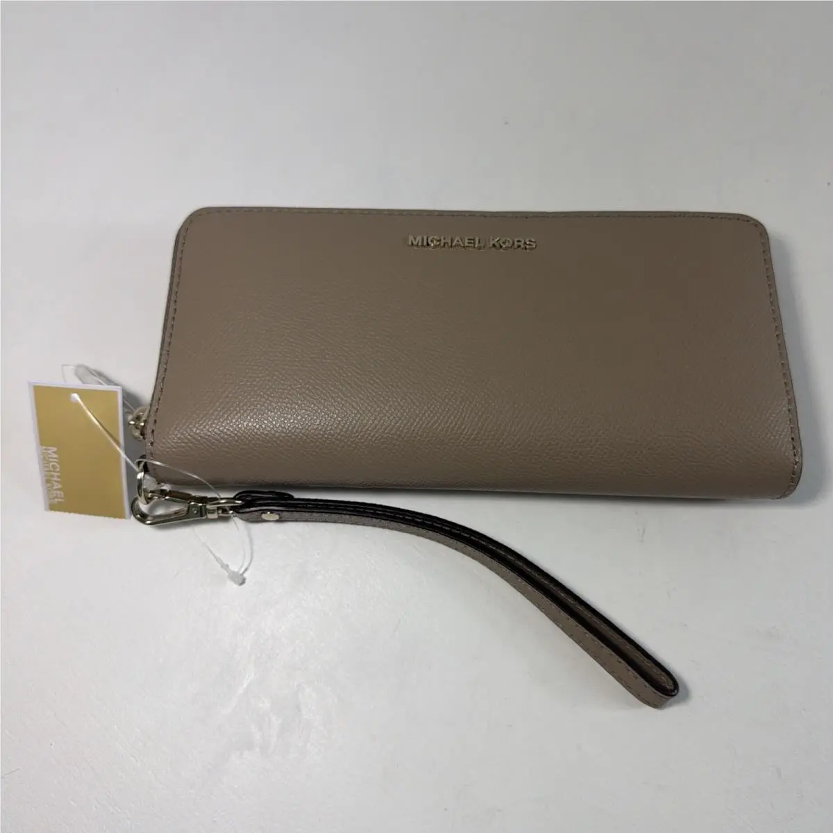 Money Piece Travel Continental Pebbled Leather Wristlet Wallet by Michael Kors