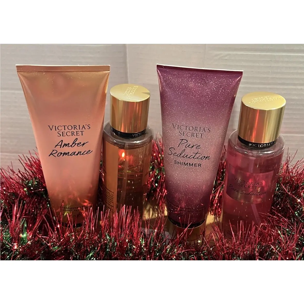 4-Victoria`s Secret Pure Seduction Shimmer Amber Romance Body Lotion Mist by Victoria's Secret