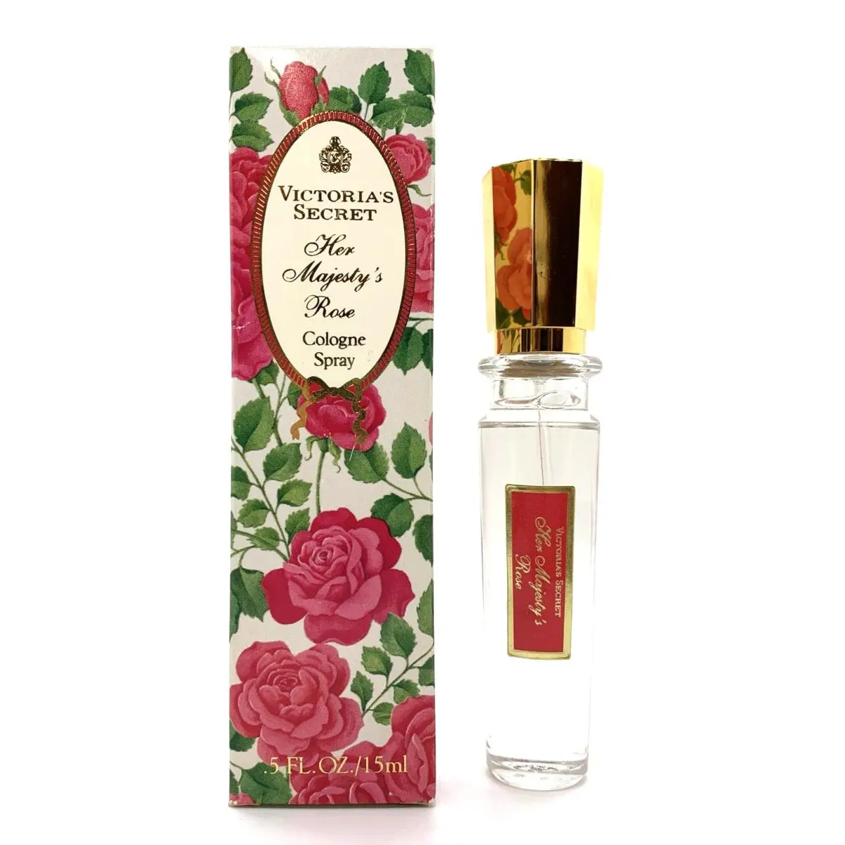 Victoria`s Secret Her Majesty`s Rose Cologne Spray Perfume 1/2 oz W/box Rare