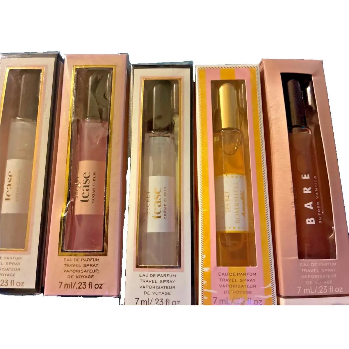 Victorias Secret Tease Crème Cloud Eau De Parfum Travel Spray 7ml Set Of 5 by Victoria's Secret