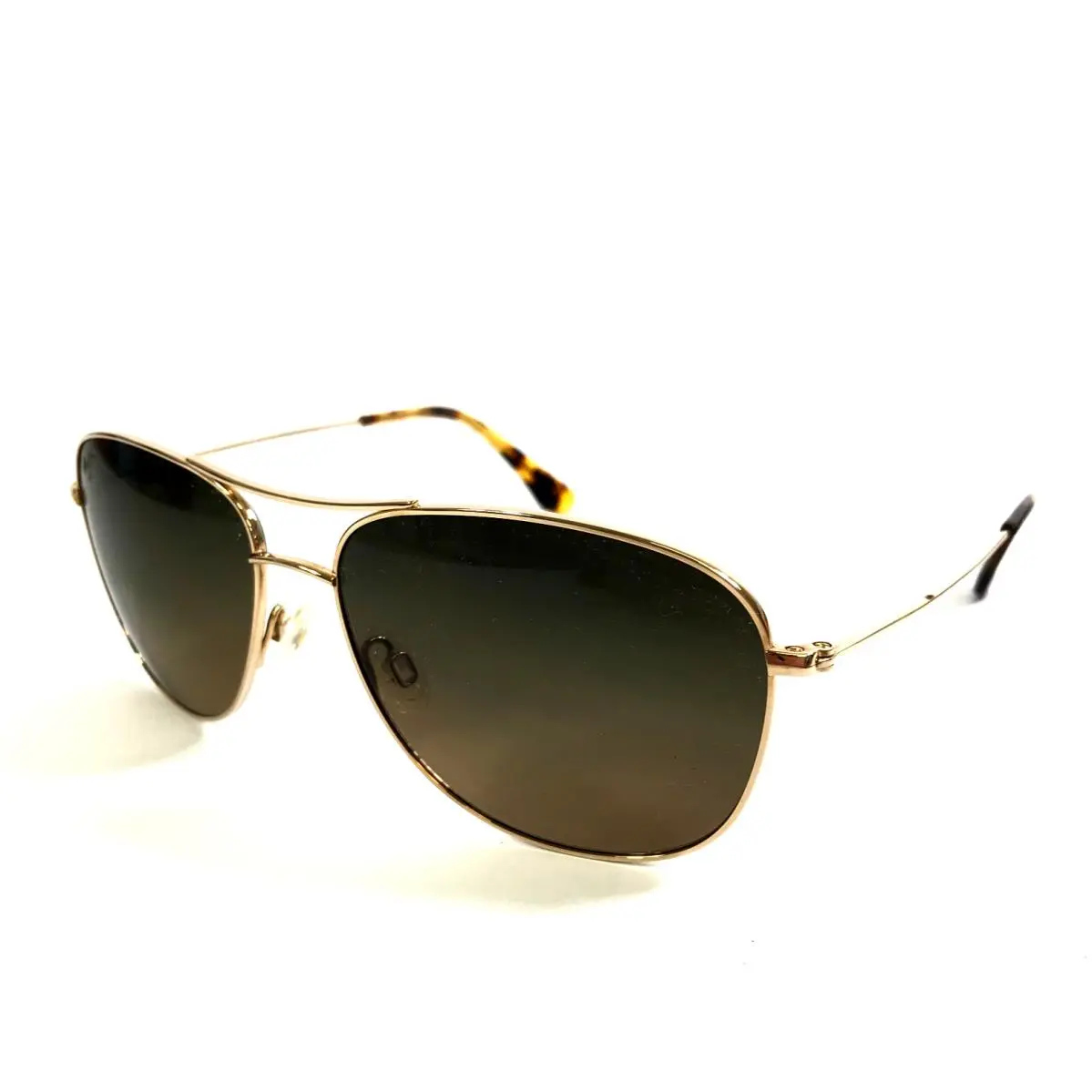 Maui Jim Sunglasses Cliff House MJ-247-16 Gold Aviators with Bronze Hcl Lenses