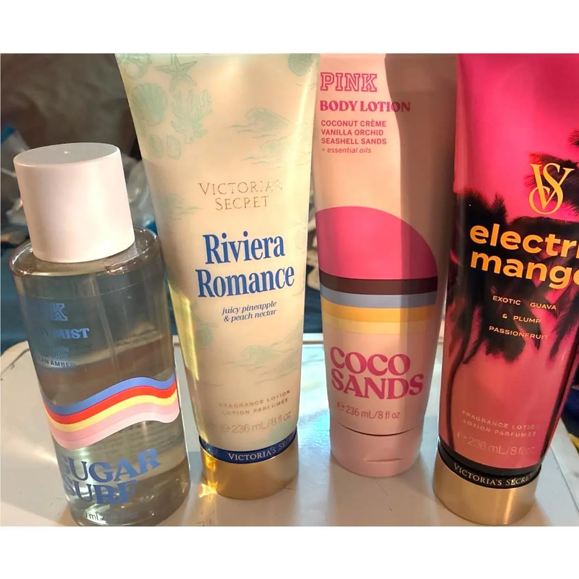 Victorias Secret Pink Lotions and Body Mist Set Riviera Romance Electric Mango by Victoria's Secret