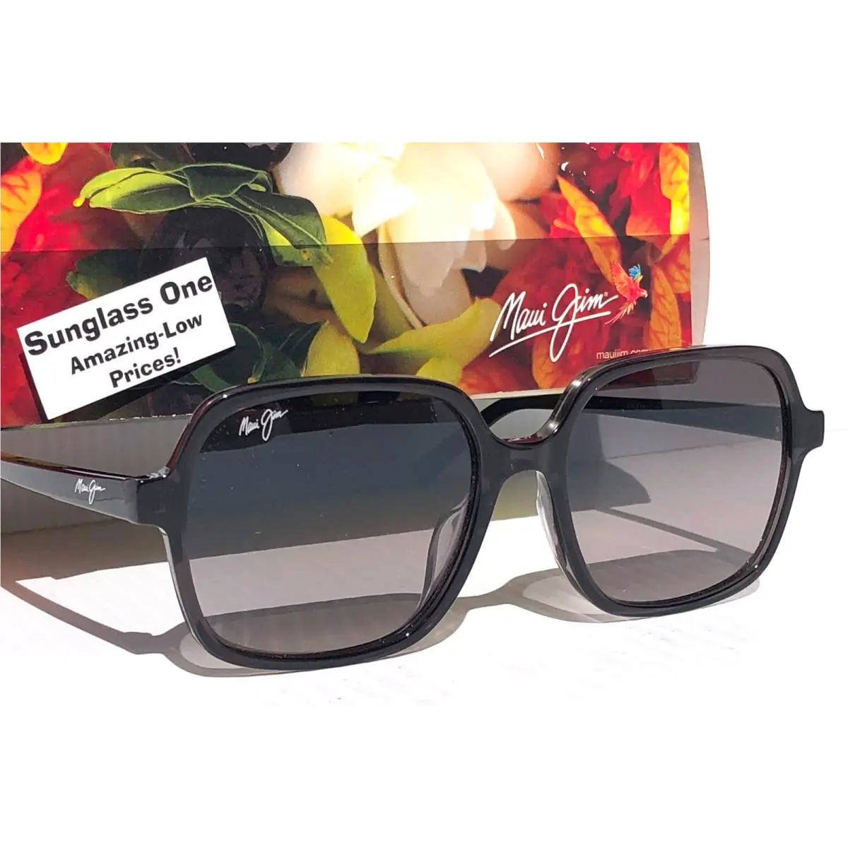 Little Bell Translucent Grey Polarized Grey Gradient Sunglass GS860-11 by Maui Jim
