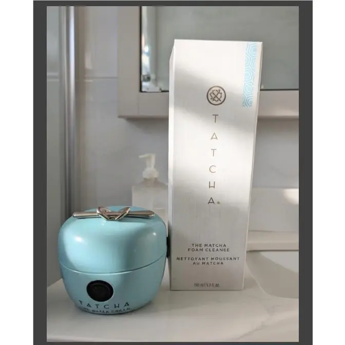 The Water Cream Moisturizer Product Matcha Foam Cleanse by Tatcha