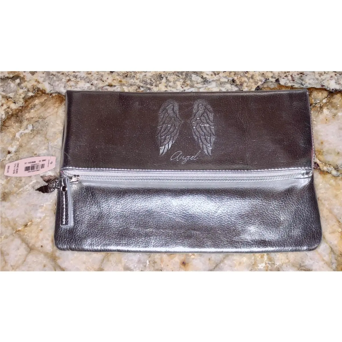Victoria`s Secret Metallic Silver Angel Wing Clutch Purse