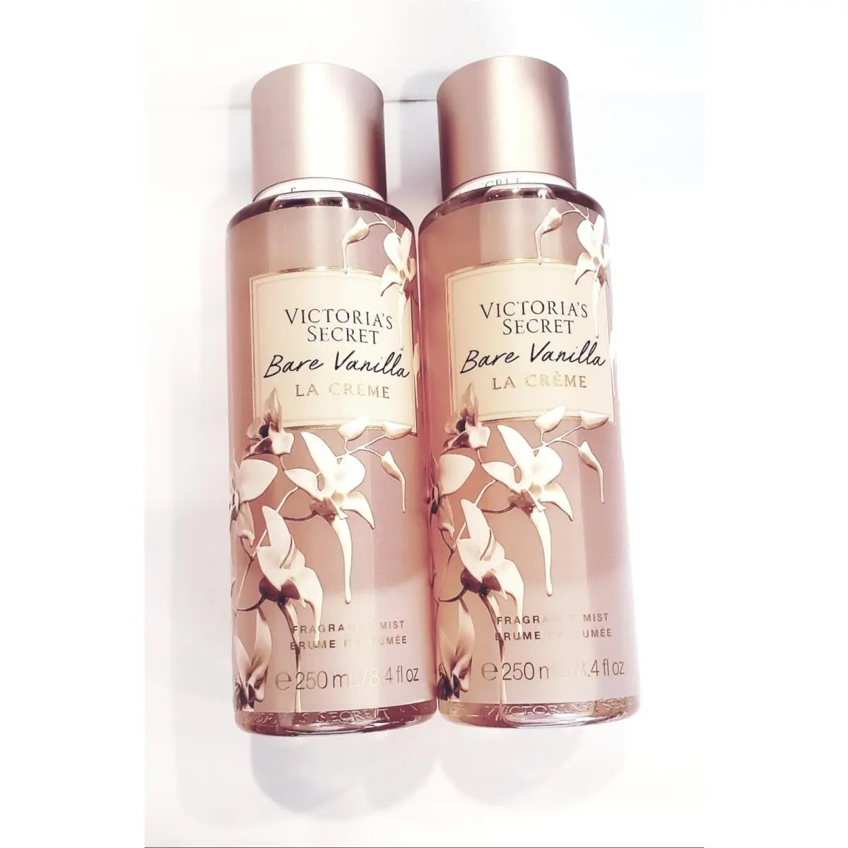 Victoria`s Secret Bare Vanilla LA Crème Body Mist Set OF 2 . 8.4 OZ Each by Victoria's Secret
