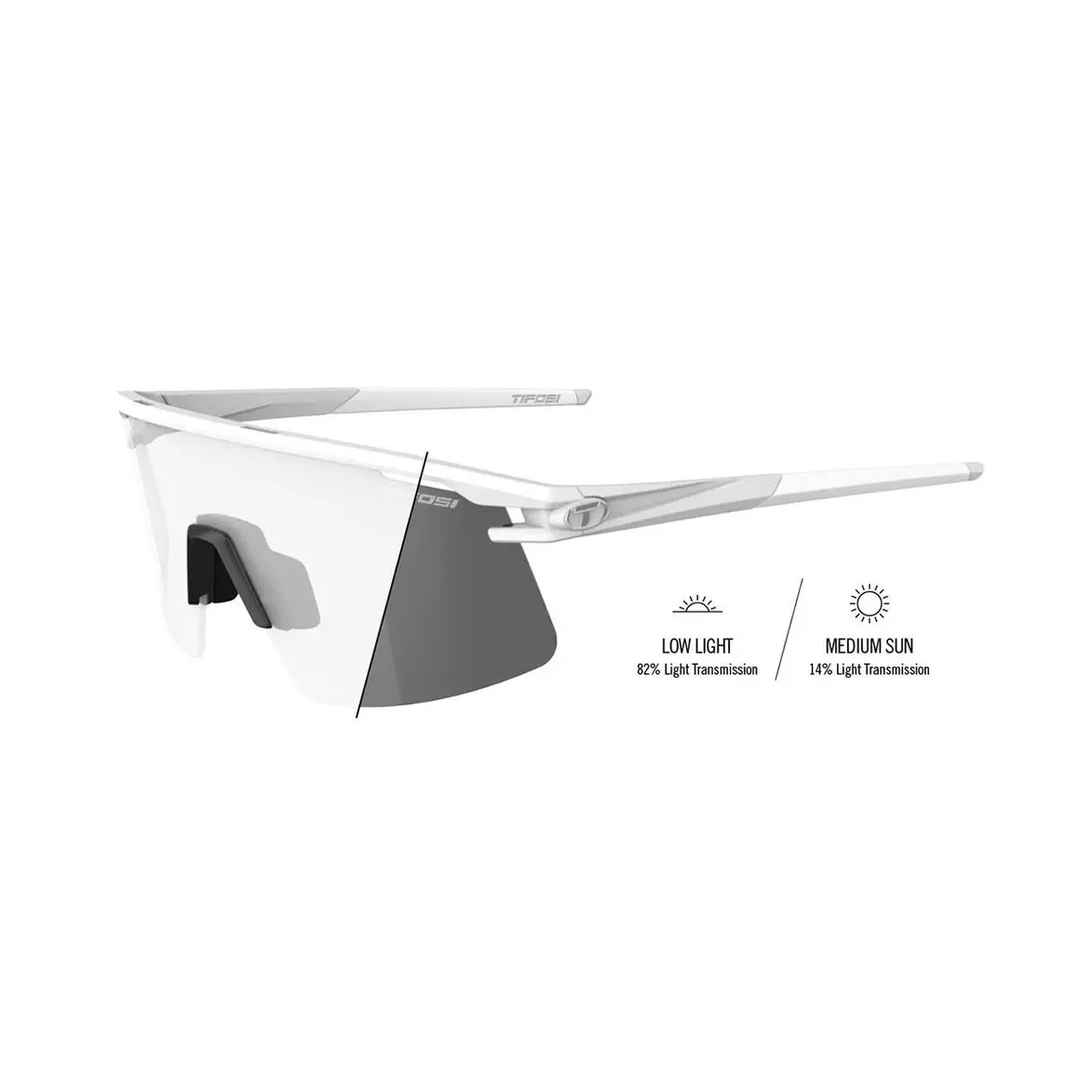 Optics Moab Lite Sunglasses Matte White - Light Night Fototec Lens by Tifosi