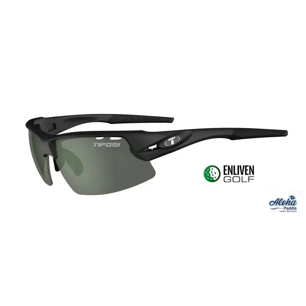 Tifosi Crit Sunglasses 3 Interchangeable Lenses Smoke AC Red Clear Enliven Golf