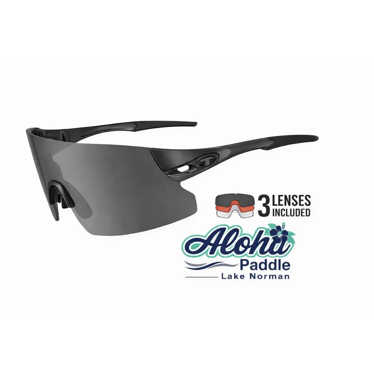 Rail XC Sunglasses Blackout Frame Smoke Lens Sport Cycling Running by Tifosi