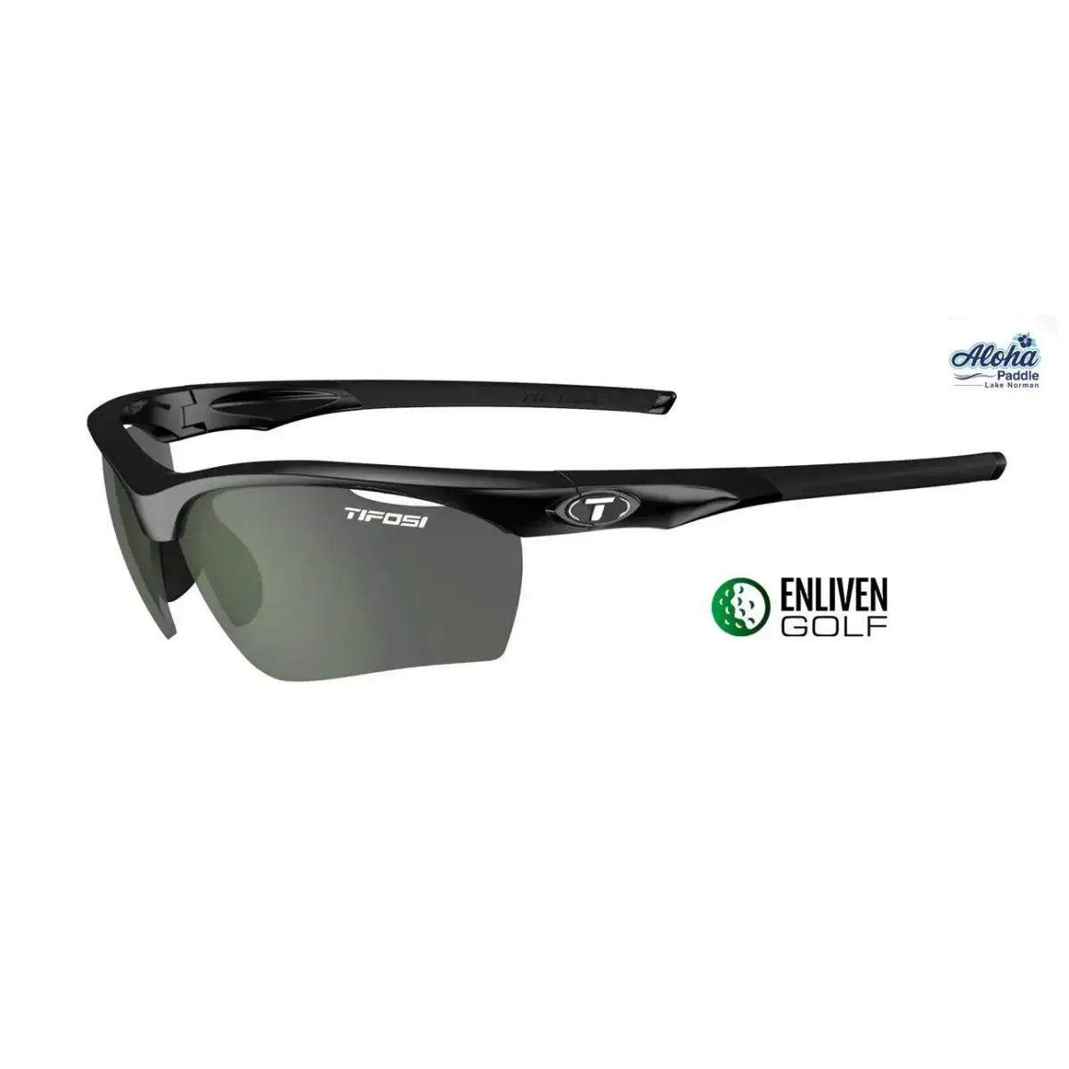 Tifosi Vero Sunglasses Gloss Black Frame Enliven Golf Lens Sport Cycling Running