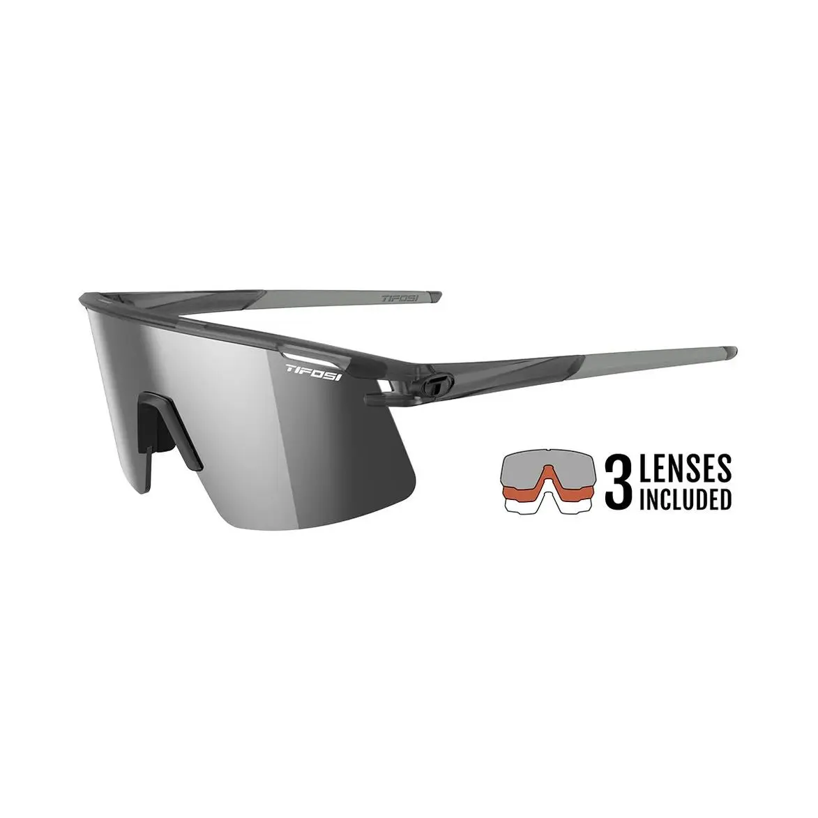 Optics Moab Lite Sunglasses Satin Vapor Frame Interchangeable Lens by Tifosi