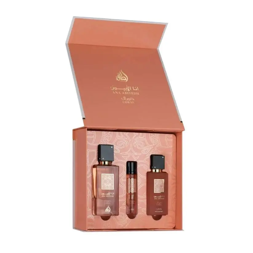 Lattafa Khamrah Qahwa 3-Piece Gift Set Eau de Parfum 100ml + Travel Spray 12ml