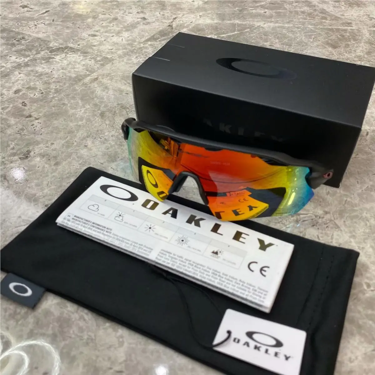 Radar EV Path Polished Black Frame W/prizm Lens Baseball Sports Red by Oakley