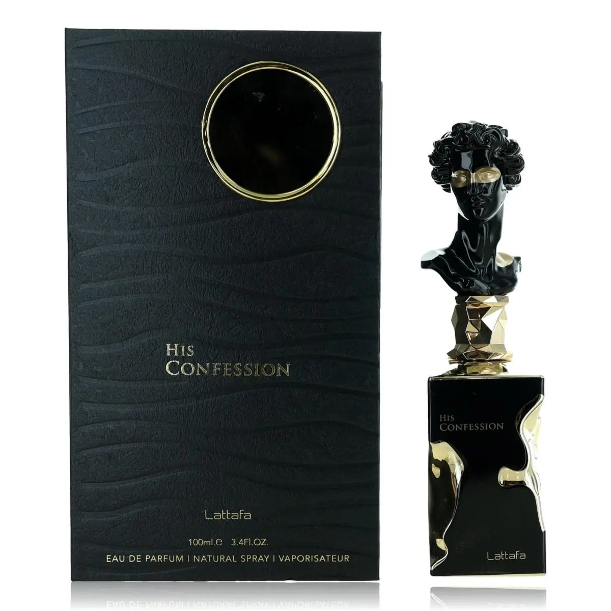 His Confession  3.4 oz Edp Spray For Men by Lattafa