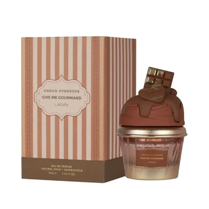 Give me Gourmand Choco Overdose Eau de Parfum Spray Unisex 2.5 Oz by Lattafa