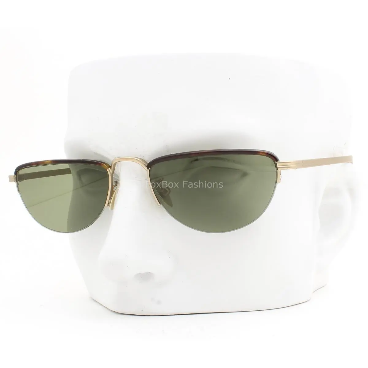 Giorgio Armani Half-rim Sunglasses AR 6166J 3002/2A Matte Pale Gold W/case