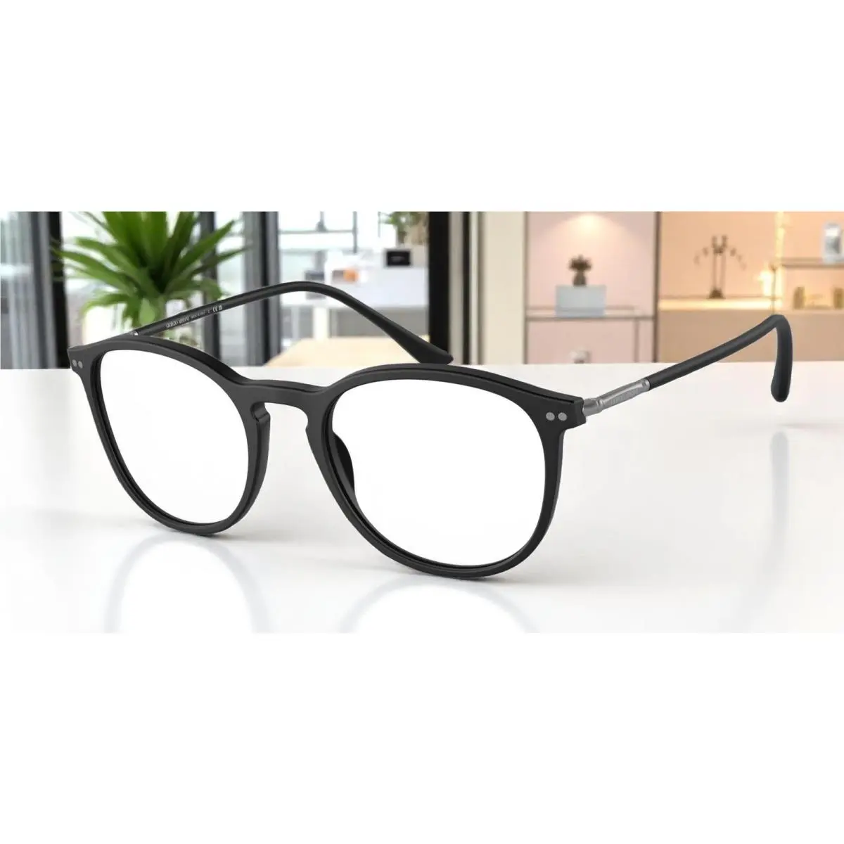 AR7125 5042 Matte Black Demo Lens 50 mm Men`s Eyeglasses by Giorgio Armani