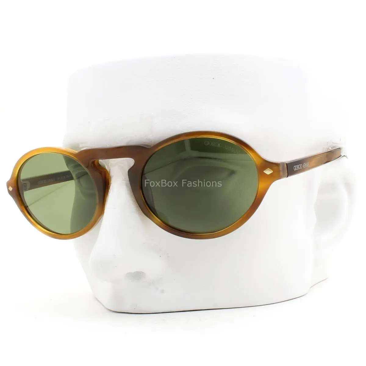 Sunglasses AR8219U 6163/14 Striped Honey Brown Green Glass W/case by Giorgio Armani
