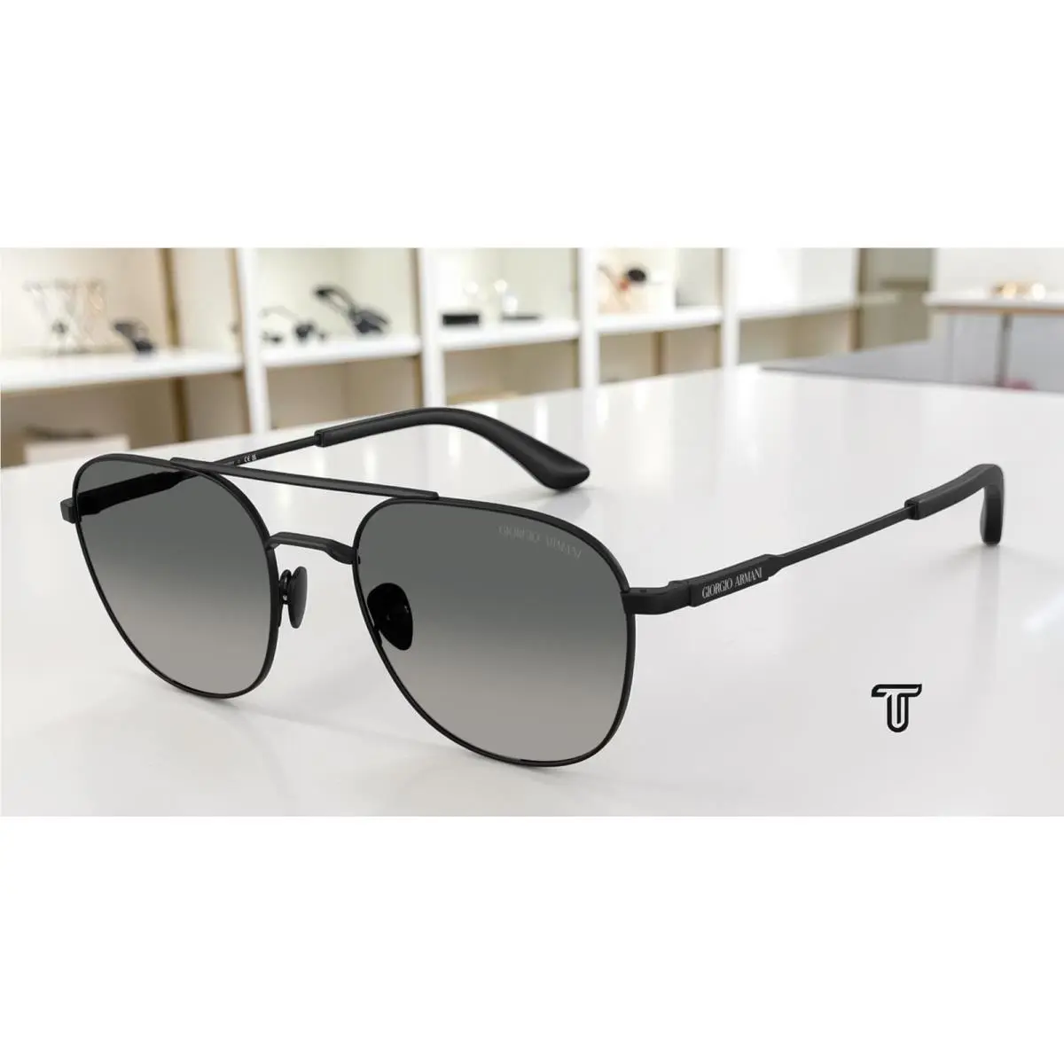 AR6178 300171 Matte Black Grey Gradient 54 mm Men`s Sunglasses by Giorgio Armani