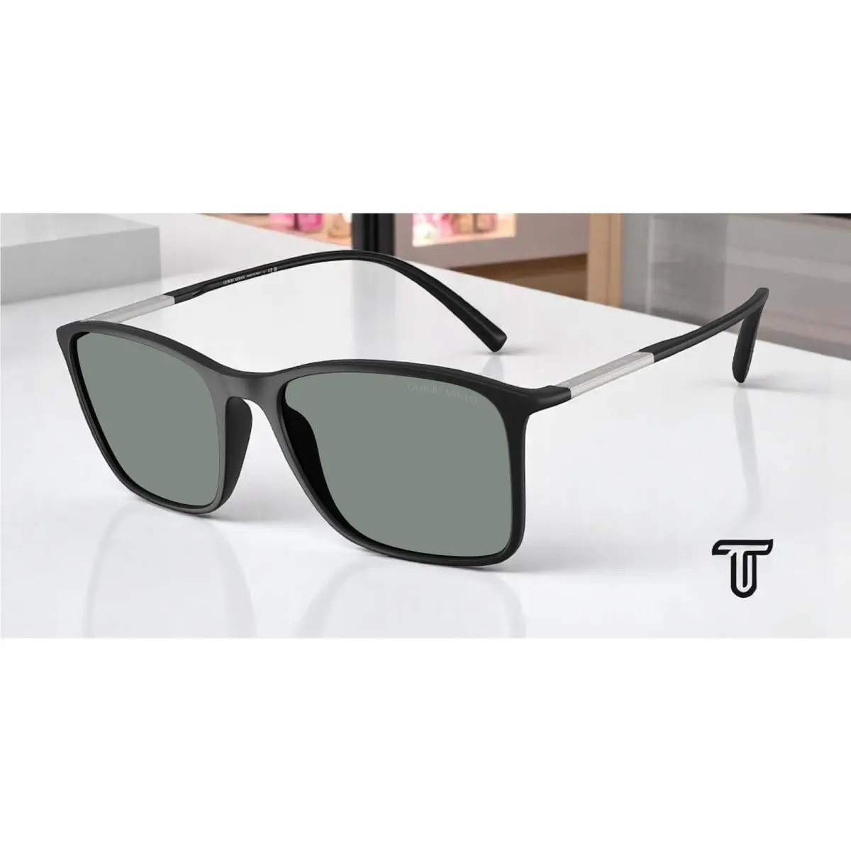 Giorgio Armani AR8231U 5042 1 Matte Black Grey 54 mm Men`s Sunglasses