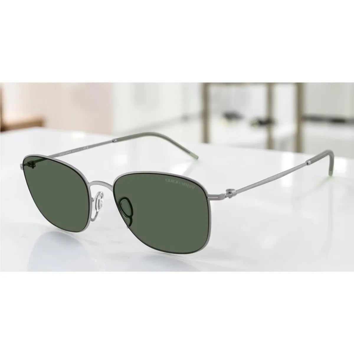 AR6168 300371 Gunmetal Dark Green 54 mm Men`s Sunglasses by Giorgio Armani