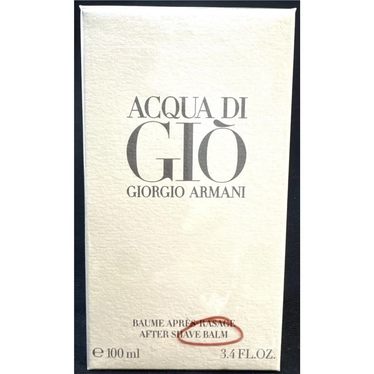 Acqua di Gio After Shave Balm 3.4oz  by Giorgio Armani