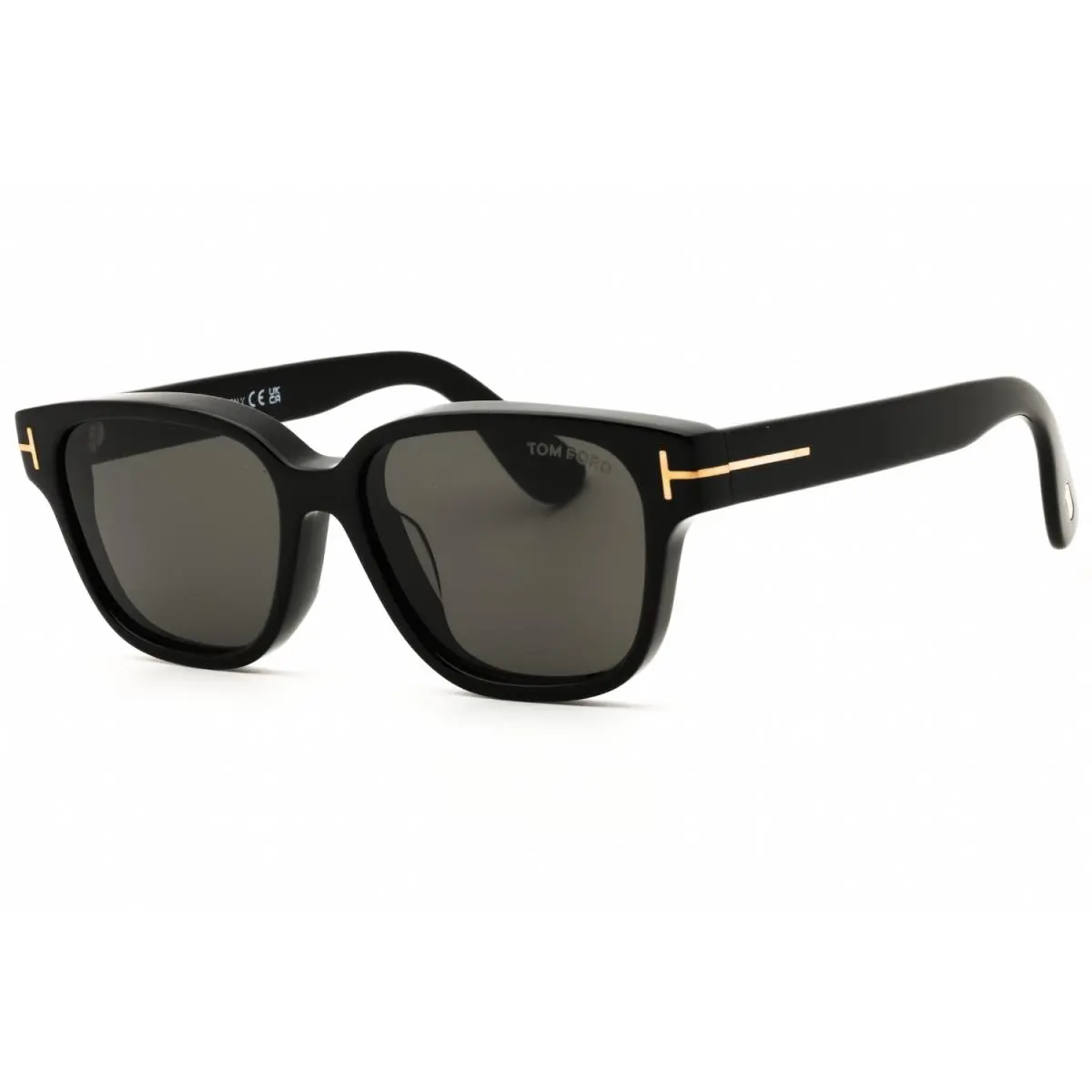 Tom Ford FT1273-D 01A Sunglasses Shiny Black Frame Smoke Lenses 54mm