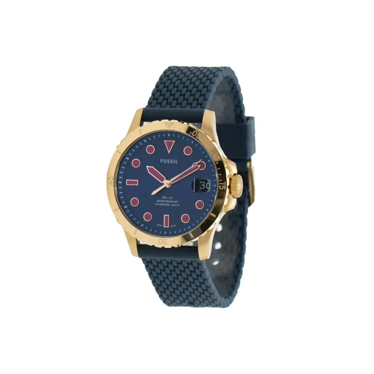 Women`s Quartz Silicone Band Stainless Steel Watch by Fossil