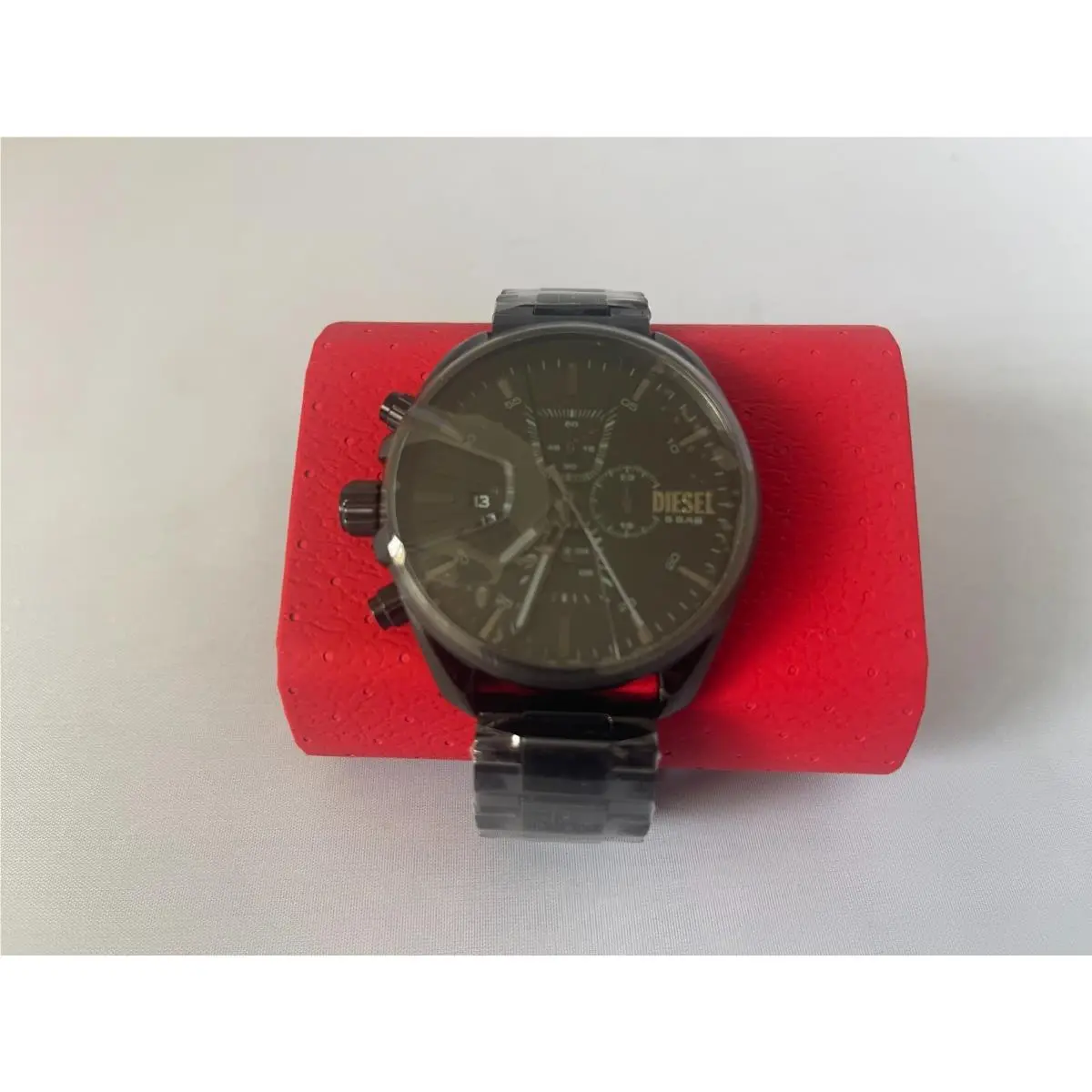 Diesel MS9 All Black Chronograph Date Dial Steel Mens Watch DZ4537