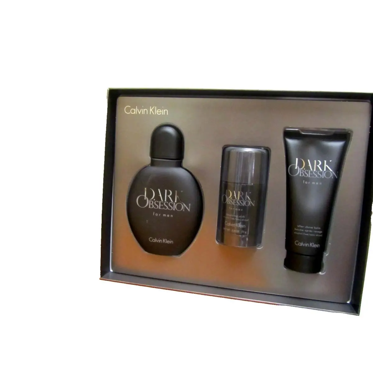 Dark Obsession By  Men Gift Set 4.2 oz Edt Spray +deo+ Asb by Calvin Klein