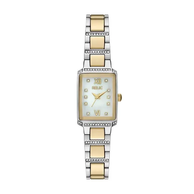 Relic by Fossil Women`s Natalie Three-hand Two-tone Alloy Watch ZR37304 - Dial: White, Band: Gold, Silver, Bezel: Silver