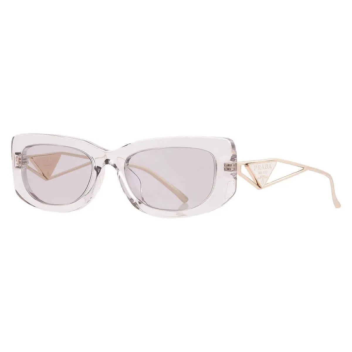 Prada Light Grey Cat Eye Ladies Sunglasses PR 14YS 12R50K 53 PR 14YS 12R50K 53