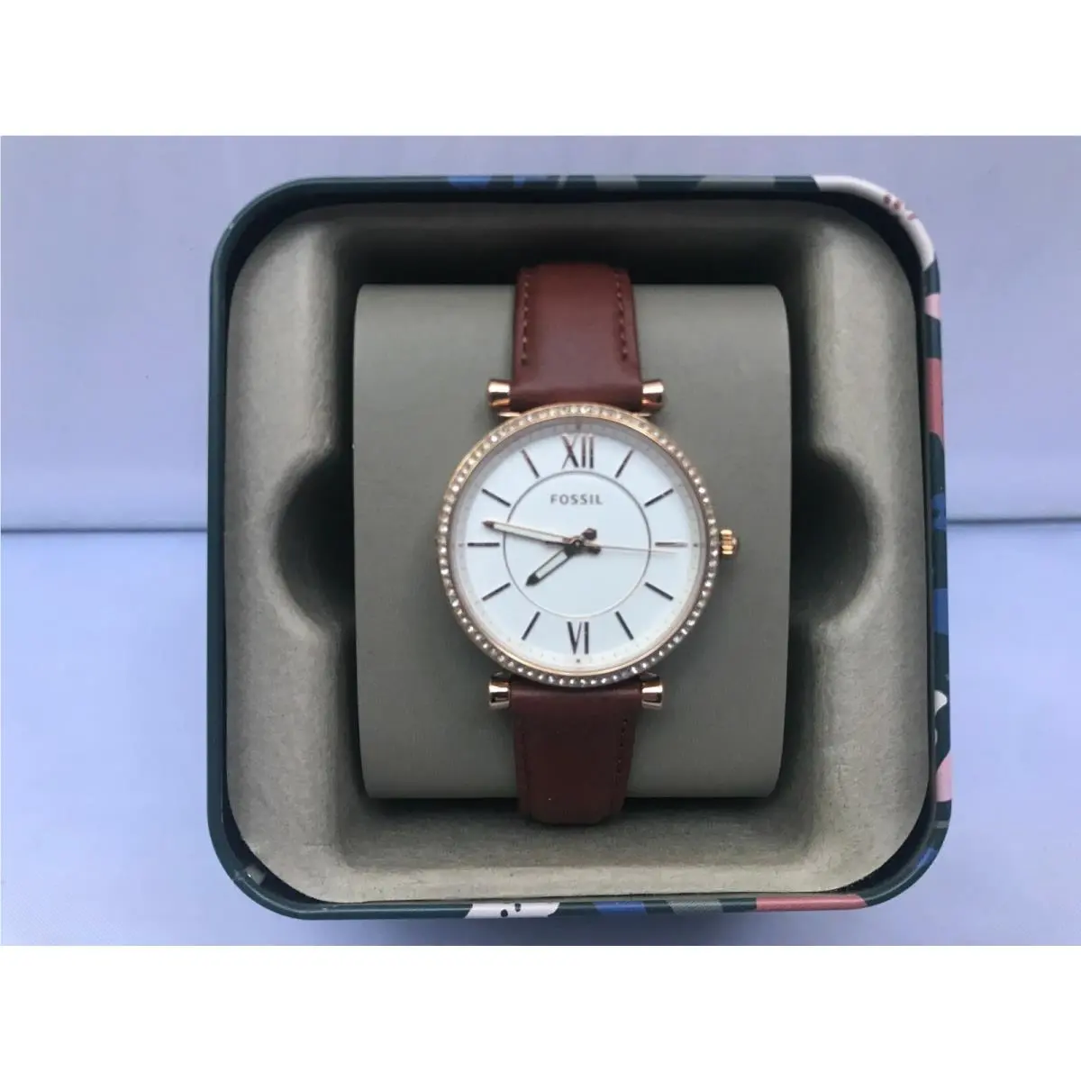 ES4428 Women`s Analog Gold-tone Watch Brown Leather Strap by Fossil