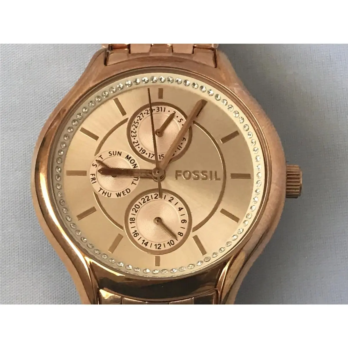 40mm Daydreamer Multifunction Crystals Rose Gold Women`s Watch BQ1581IE by Fossil