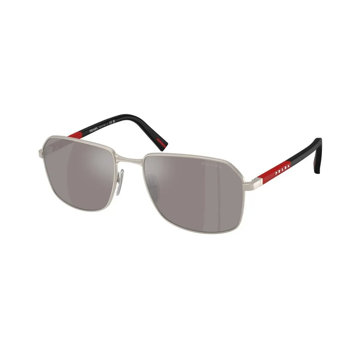Sunglasses PSA51S 18X80I Matte Champagne Frame / Silver Mirror Lens 57 by Prada