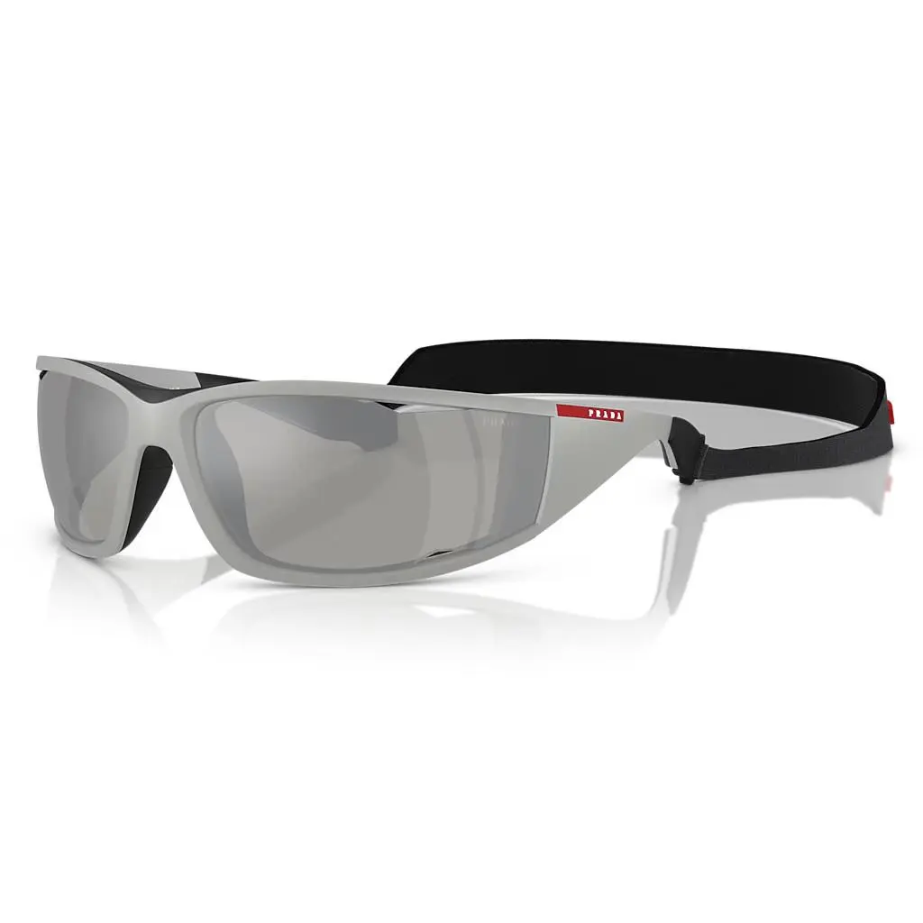 Sunglasses PRA04S 13Z05A Matte Iron Grey / Light Grey Mirror Silver 85mm by Prada