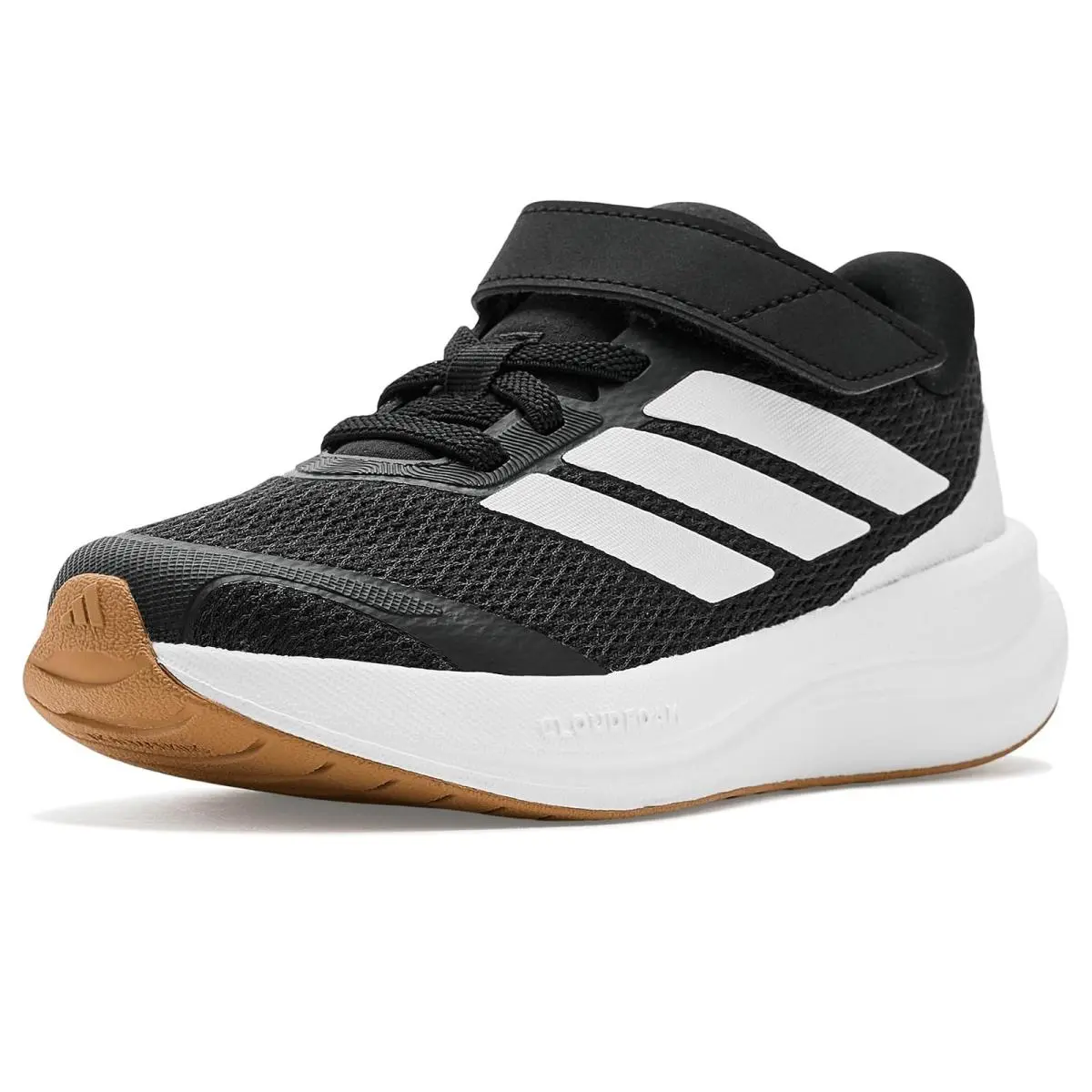 Kids Run Falcon 6 Elastic Lace Amp Strap Little Kid Black/White/Black by Adidas